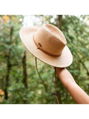 Panama Jack Women's Sun Hat Paper Braid Straw Safari Sun Hat  UPF 50
